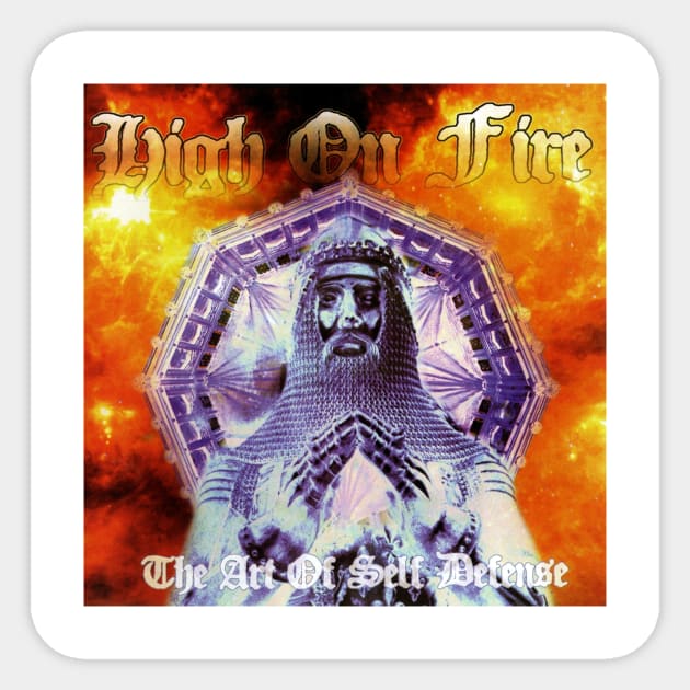 High On Fire The Art Of Self Defense 2 Album Cove Sticker by Mey X Prints